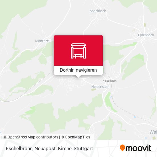 Eschelbronn, Neuapost. Kirche Karte