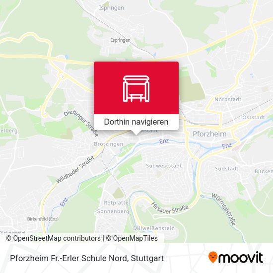 Pforzheim Fr.-Erler Schule Nord Karte