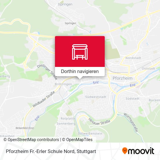 Pforzheim Fr.-Erler Schule Nord Karte