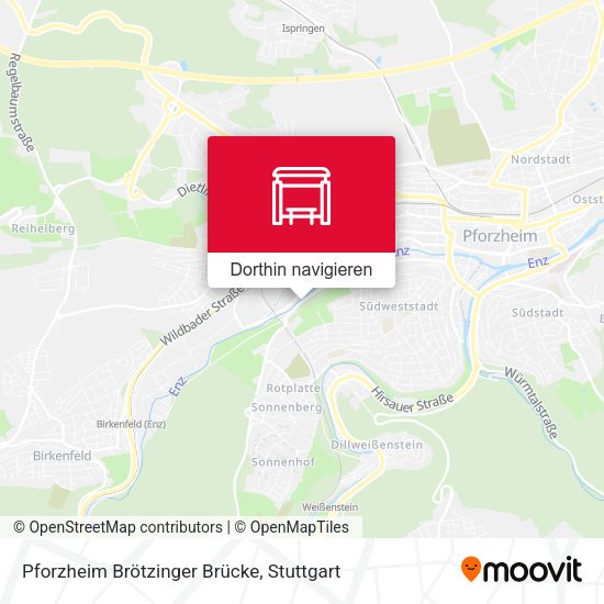 Pforzheim Brötzinger Brücke Karte