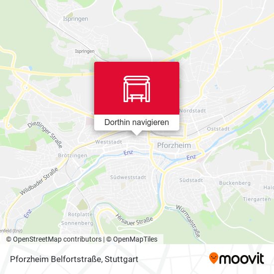 Pforzheim Belfortstraße Karte