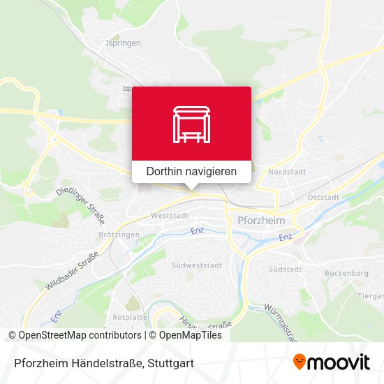 Pforzheim Händelstraße Karte