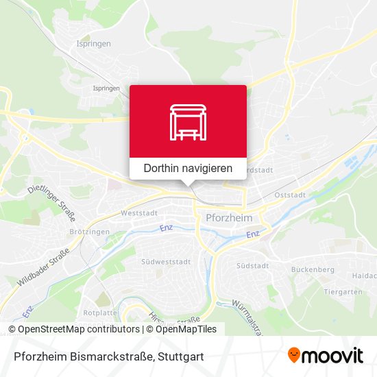 Pforzheim Bismarckstraße Karte