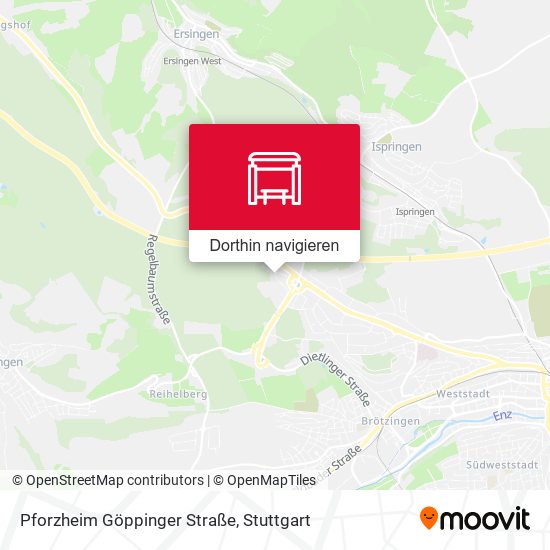 Pforzheim Göppinger Straße Karte
