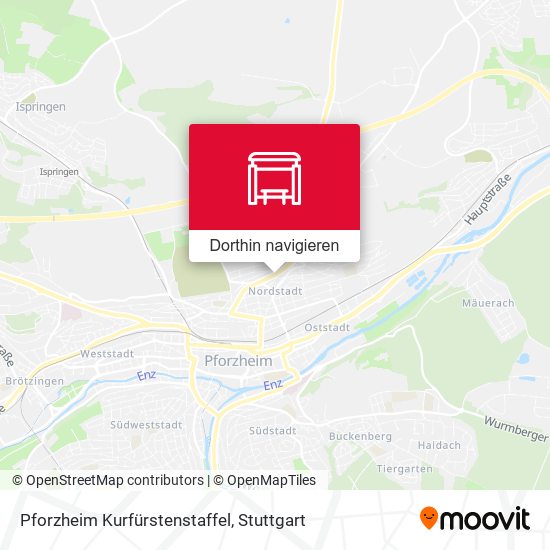 Pforzheim Kurfürstenstaffel Karte