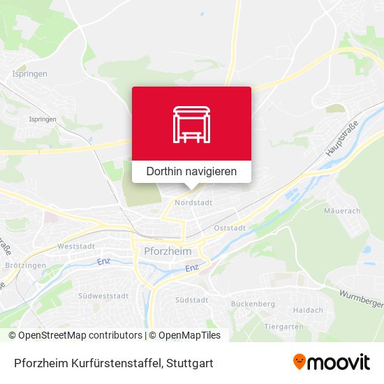 Pforzheim Kurfürstenstaffel Karte