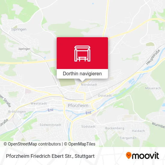 Pforzheim Friedrich Ebert Str. Karte
