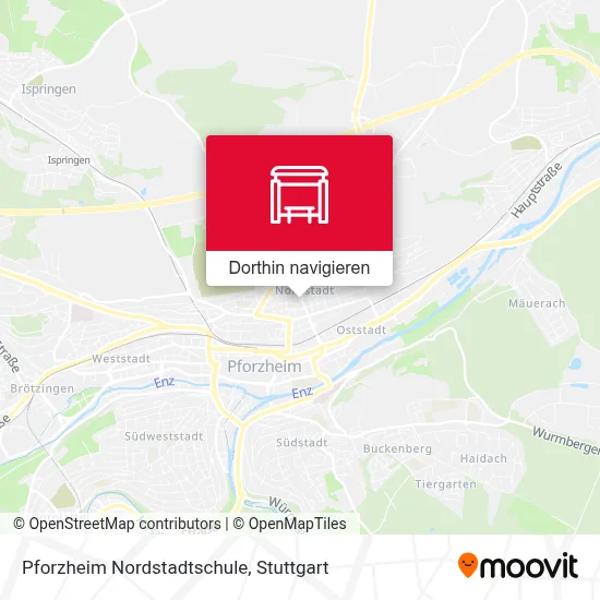 Pforzheim Nordstadtschule Karte