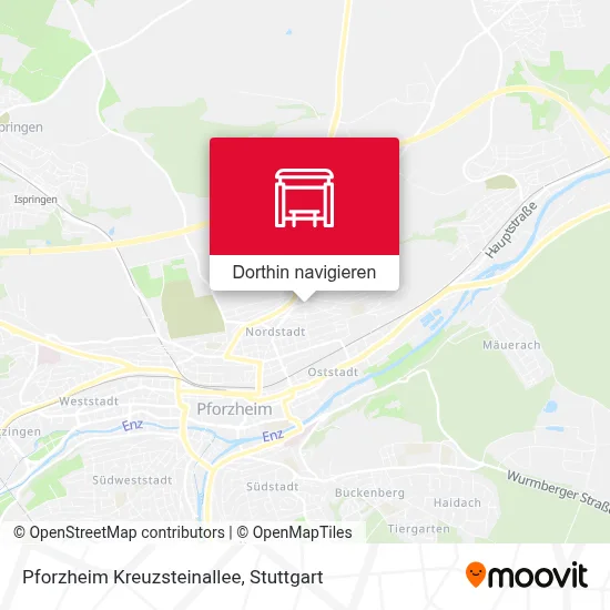 Pforzheim Kreuzsteinallee Karte