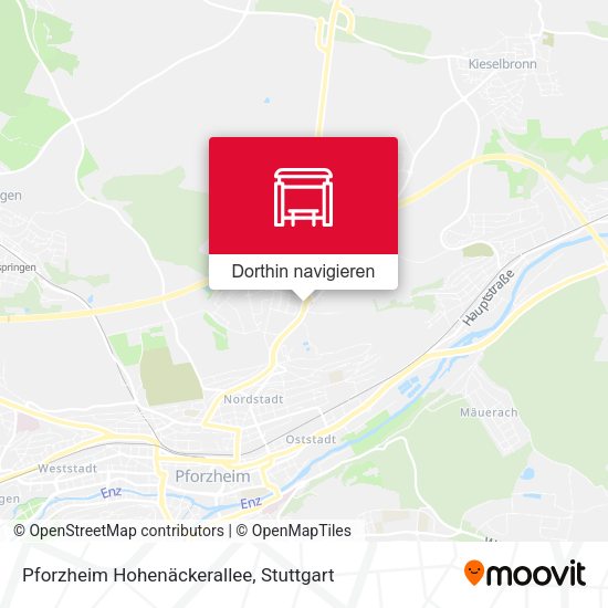 Pforzheim Hohenäckerallee Karte