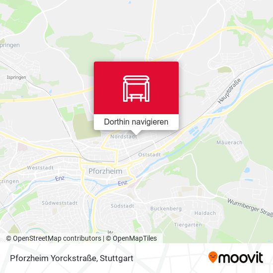 Pforzheim Yorckstraße Karte