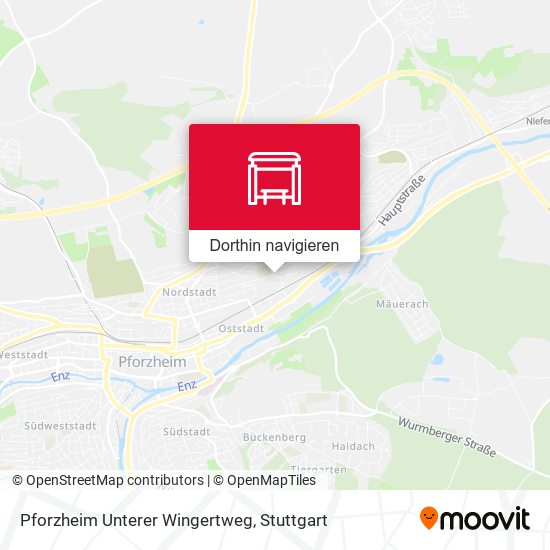 Pforzheim Unterer Wingertweg Karte