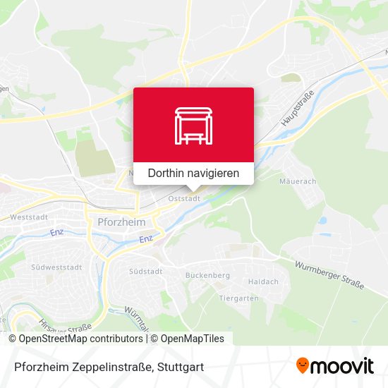 Pforzheim Zeppelinstraße Karte