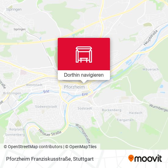 Pforzheim Franziskusstraße Karte