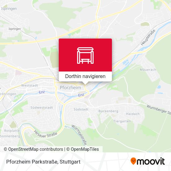 Pforzheim Parkstraße Karte