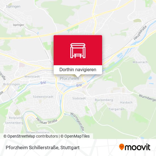 Pforzheim Schillerstraße Karte