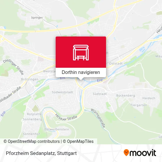 Pforzheim Sedanplatz Karte