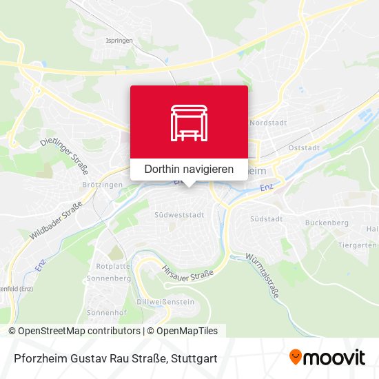 Pforzheim Gustav Rau Straße Karte