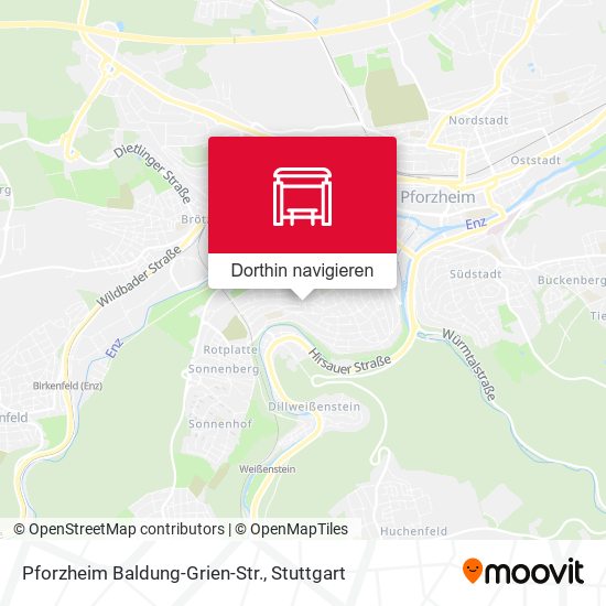 Pforzheim Baldung-Grien-Str. Karte