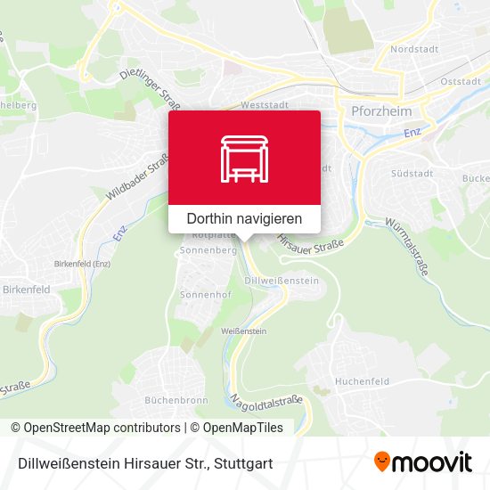Dillweißenstein Hirsauer Str. Karte
