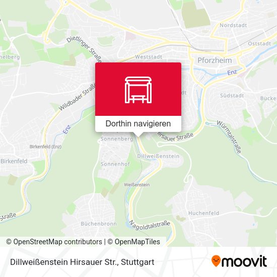 Dillweißenstein Hirsauer Str. Karte