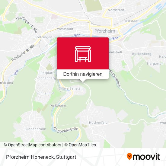 Pforzheim Hoheneck Karte