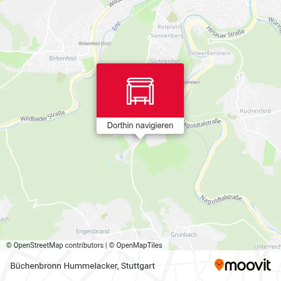 Büchenbronn Hummelacker Karte