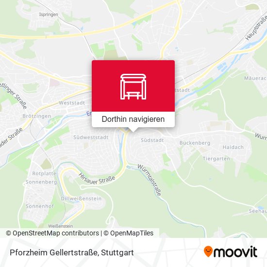 Pforzheim Gellertstraße Karte