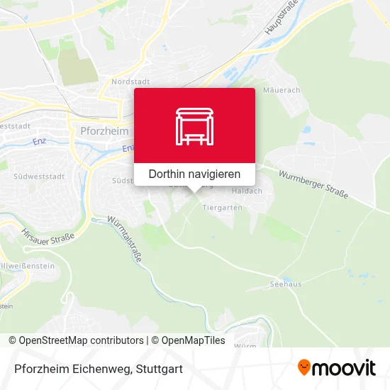 Pforzheim Eichenweg Karte