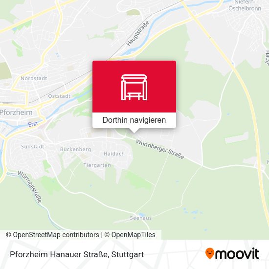 Pforzheim Hanauer Straße Karte