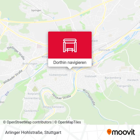Arlinger Hohlstraße Karte
