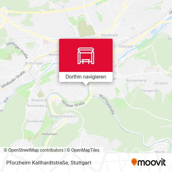 Pforzheim Kallhardtstraße Karte