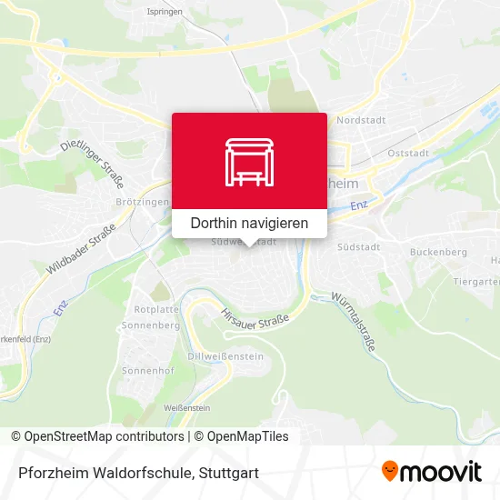 Pforzheim Waldorfschule Karte