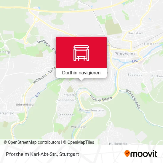 Pforzheim Karl-Abt-Str. Karte