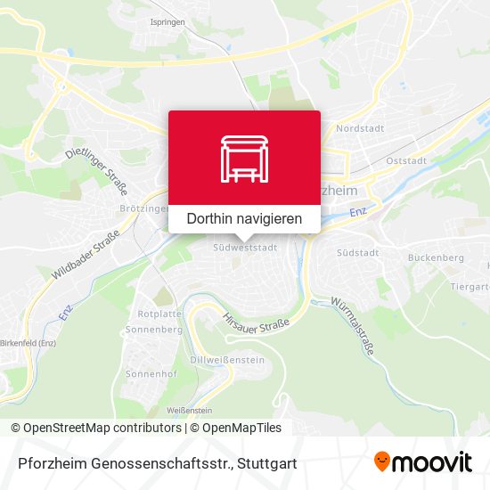 Pforzheim Genossenschaftsstr. Karte
