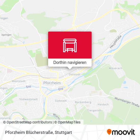 Pforzheim Blücherstraße Karte