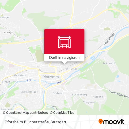 Pforzheim Blücherstraße Karte