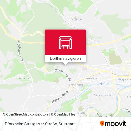 Pforzheim Stuttgarter Straße Karte
