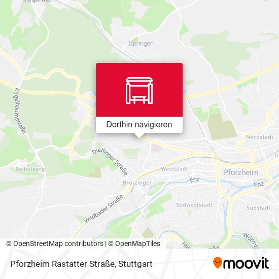 Pforzheim Rastatter Straße Karte