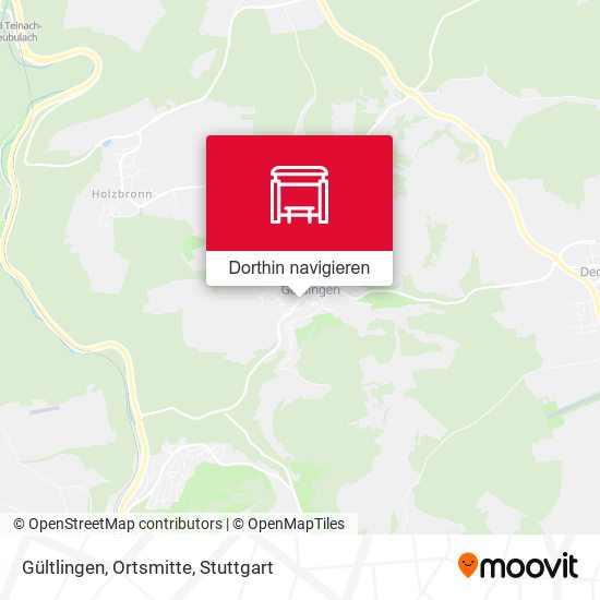 Gültlingen, Ortsmitte Karte