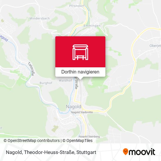 Nagold, Theodor-Heuss-Straße Karte