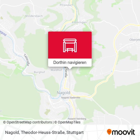 Nagold, Theodor-Heuss-Straße Karte
