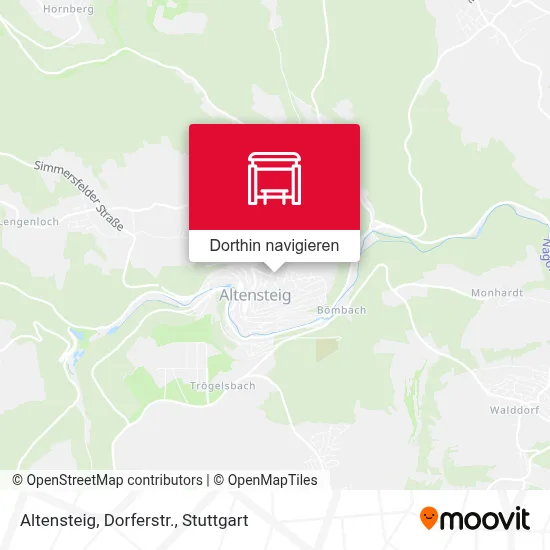 Altensteig, Dorferstr. Karte