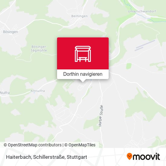 Haiterbach, Schillerstraße Karte