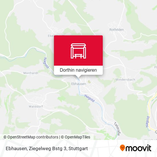Ebhausen, Ziegelweg Bstg 3 Karte