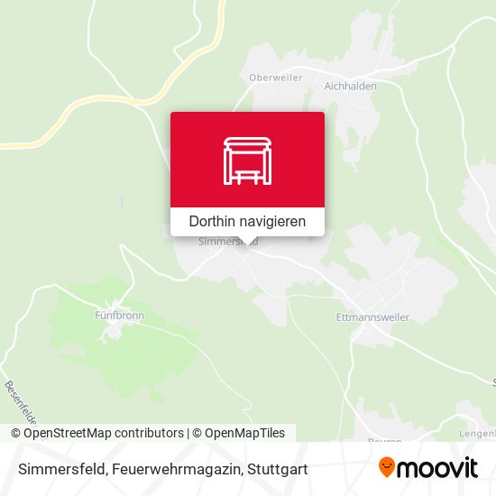 Simmersfeld, Feuerwehrmagazin Karte