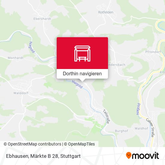 Ebhausen, Märkte B 28 Karte