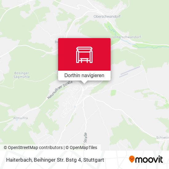 Haiterbach, Beihinger Str. Bstg 4 Karte