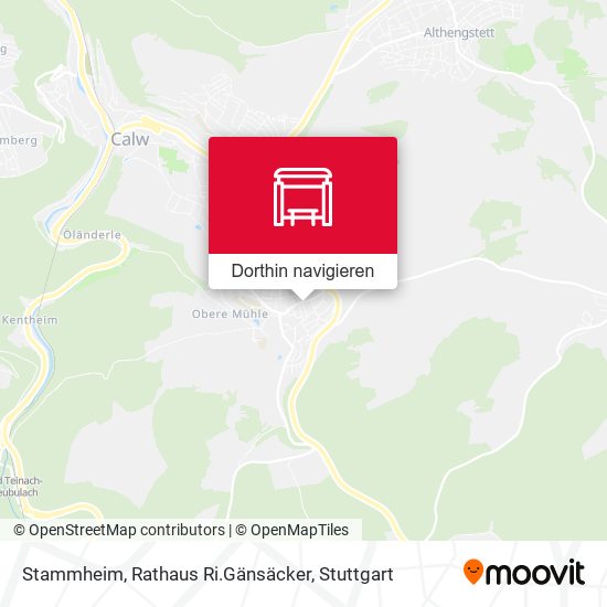 Stammheim, Rathaus Ri.Gänsäcker Karte