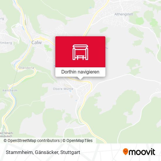 Stammheim, Gänsäcker Karte